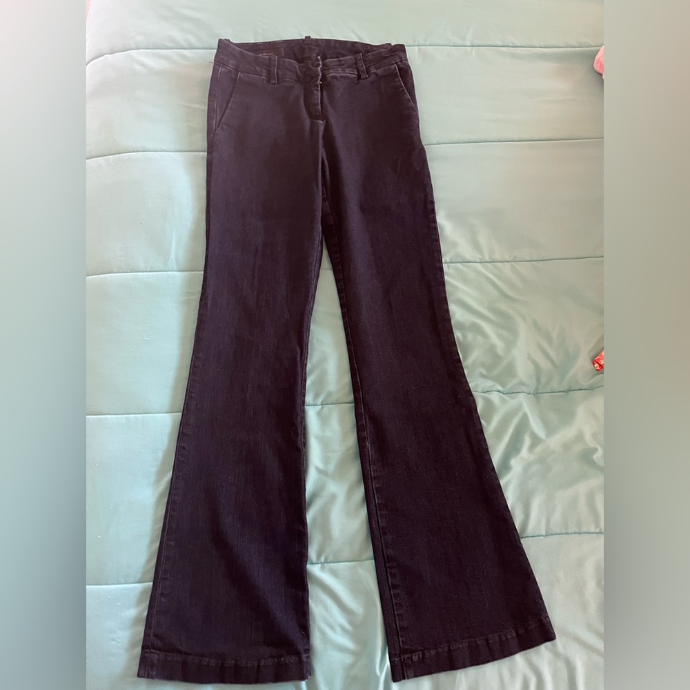Women's Dark Blue Denim Flared Jeans